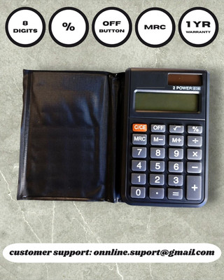 RENXZO LARGE 8-DIGIT LIQUID CRYSTAL DISPLAY -makes it easy to read calculation results COMPACT SIZE PORTABLE LIGHT WEIGHT RUBBER KEYS POCKET CALCULATOR WITH FLIP COVER Basic  Calculator(8 Digit)