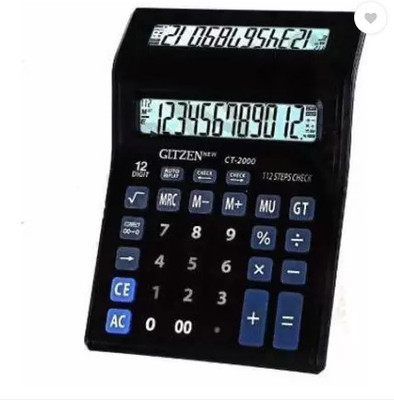 FENOZA 2000 12digit Basic Calculator (12 Digit) Standard Function Desktop Business 12 Digital Dual Screen Double Display Financial  Calculator(12 Digit)