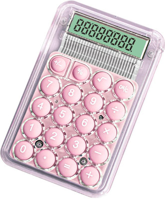 AccuPrints Pink Mini Cute 8-Digit Portable Pocket Calculator Easy to Press Electronic Calculator Daily Use Basic  Calculator(8 Digit)