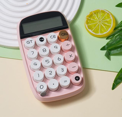 COSKIRA Mechanical Calculators with Large Round Keycap Desktop Calculator Large Button for Office, School, Home & Business Use, Modern Design Basic  Calculator(10 Digit)