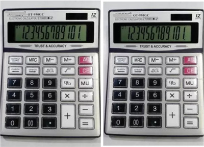 german valley A Superb Calculator Combo Of OT990 Pack of 2 Calculator 990 Pack of 2 Basic  Calculator(12 Digit)