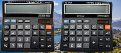 Hench HN-555N Basic Calculator_N153 Desktop Calculator_N153 Financial  Calculator(12 Digit)