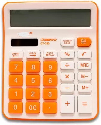 german valley A Superb Soft Keys Calculator OT-333 Orange 12 Digit OT-333 Orange Basic  Calculator(12 Digit)