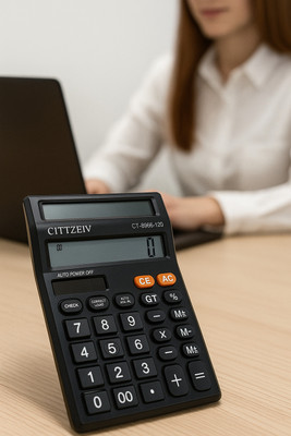 ZOJED BLK D DISPLAY Financial  Calculator(12 Digit)