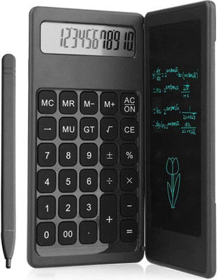 Myrra HG-Calculator And LCD Writting Pad Calculator with Writing Pad 12 Digit Pocket Foldable Design Financial  Calculator(12 Digit)