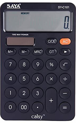 saya NA 12-Digit Scientific Calculator With Dual Power Solar And Battery Large Display Basic  Calculator(12 Digit)