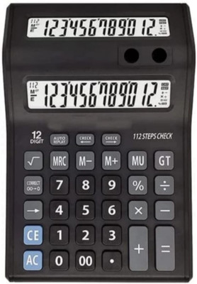 PW PENCILWALA OT-2000 Double Dual Display Desktop Solar & Battery Power Soft Keys Financial  Calculator(12 Digit)