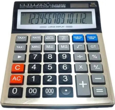 Shiv Damru CT-912ND Premium Quality Big Display/Big Button 14 Digit Big Size Calculator Basic  Calculator(14 Digit)