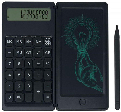 ZUVILIKA 2-in-1 Calculator with 6-Inch LCD Writing Pad Basic  Calculator(12 Digit)