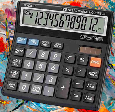 Hench HN-555N Best Basic Calculator_H242 Desktop Calculator_242 Financial  Calculator(12 Digit)