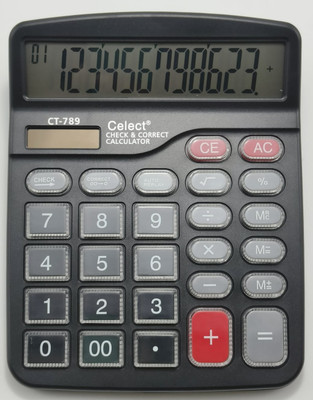 Celect CT - 789 12 Digit Calculator with Large Display and Portable Design Basic  Calculator(12 Digit)