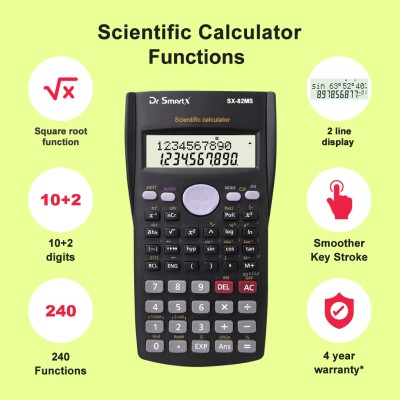 Dr SmartX Sturdy construction, protective case best Scientific calculator for Engineering calculator Scientific  Calculator(12 Digit)