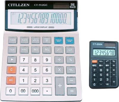 CITLLZEN CT-912 Citllzen 112 Steps Check & Correct, 14 Digits 5 Inch Display & 8-Digit Pocket Financial  Calculator(14 Digit)