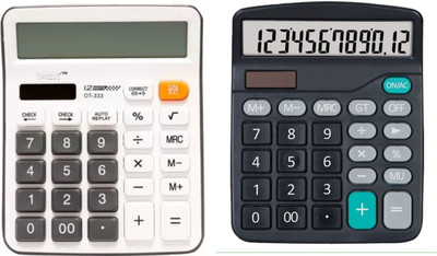 german valley A Superb Calculator Combo of 333Grey And 786N With Soft Keys Basic  Calculator(12 Digit)