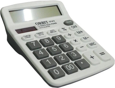ORBIT Multifunctional Basic 12 Digit Dual Power Calculator With LCD Display Orbit Basic  Calculator(12 Digit)