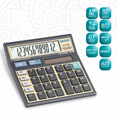 HAUSER Electronic Calculator HC - 512G Electronic Basic  Calculator(12 Digit)