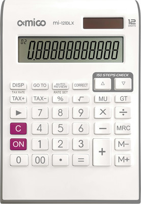 Amigo Mi-121DLX 240 Functions and LED Dis'play | ANS Function | 1 Years Warranty | Black | Financial  Calculator(12 Digit)