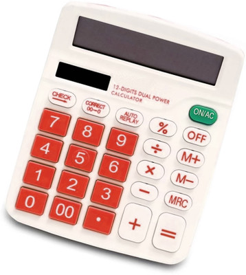 snrn New Multifunctional Dual Power 12 Digit Multicolored Basic Calculator Obit Basic  Calculator(12 Digit)