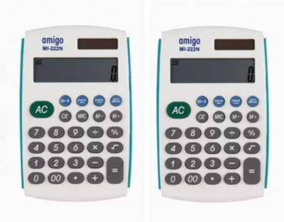 german valley A Superb Small Pocket Calculator 222N 12Digit Pack Of 2 With Soft Keys A Superb Pocket Calculator MI-222N Pack of 2 Basic  Calculator(12 Digit)