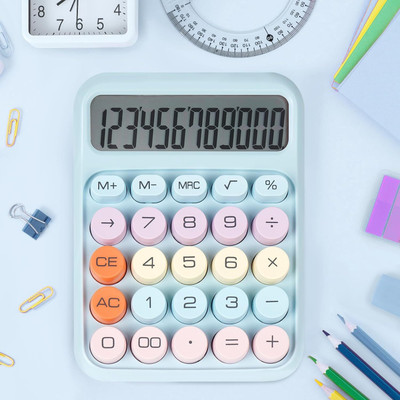 harimart 65210 Desktop Calculator 12 Digit, Solar & Battery Power, Large LCD Display For Home Basic  Calculator(12 Digit)