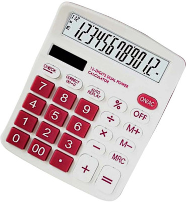 Deteknics New Orbit OT 612 New Dual Power Mode Large LCD 12 Digits Display Electronic Basic  Calculator(12 Digit)