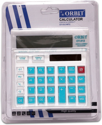 UraHeinrich Orbit CHECK & CORRECT Electronics Mirror Button Basic  Calculator(12 Digit)