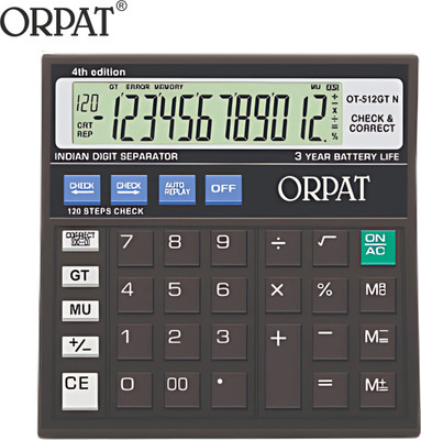 ORPAT CALCULATOR 512CTN CALCULATOR OT512CTN Financial  Calculator(12 Digit)