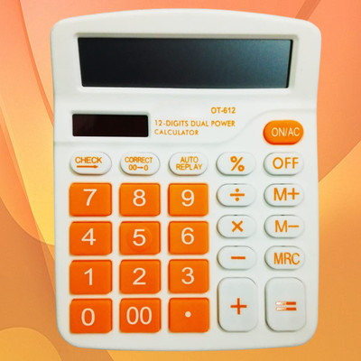 ORBIT Orange 12 Digit Basic Calculator with soft keys OT612 Basic  Calculator(12 Digit)