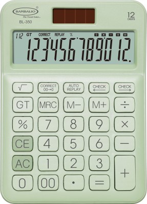 BAMBALIO BL-350 Glacial Green 12 Digits Electronic Calculator 3 Years Warranty Basic  Calculator(12 Digit)