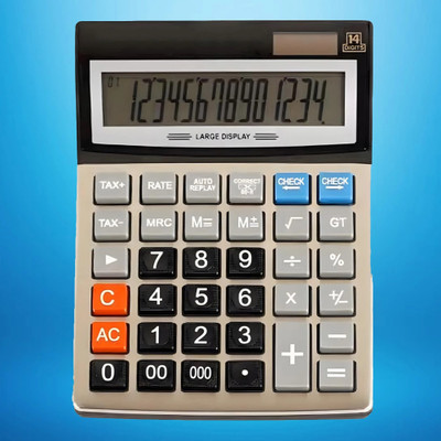 CITLLZEN New Big Screen 14‑Digit Calculator | Solar + Battery | Dual Power CT-912ND Financial  Calculator(14 Digit)