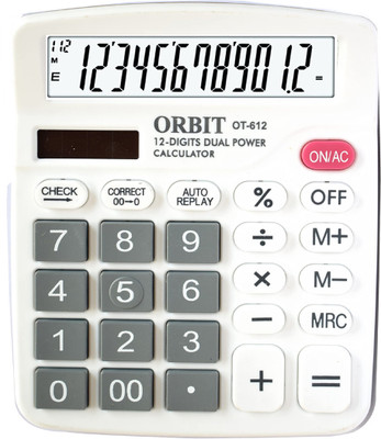 PW PENCILWALA SUPER STYLISH EVERYDAY MULTI PURPOSE USE DUAL POWER DUAL POWER FAIR & FAST WHITE Basic  Calculator(12 Digit)