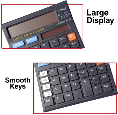 FABPRODUCTS Orbit Smart CT 512 WT 12 Digits 120 Steps Checked Basic  Calculator(12 Digit)