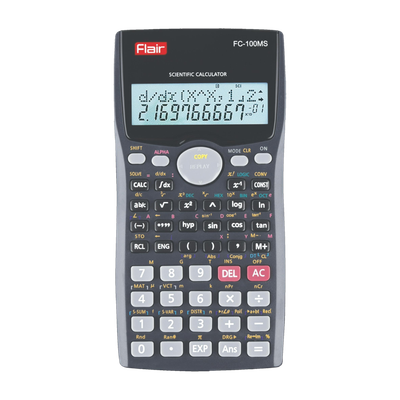 FLAIR 100 MS FC Desktop Series 10+2 Digits 300 Functions With 2- Line Display Scientific  Calculator(14 Digit)