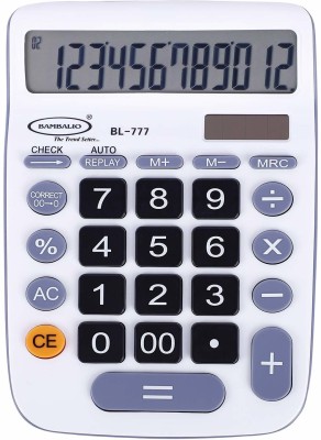 Villy Bambalio 12 Digits BL-777 Electronic Calculator (White) 3 Years Warranty. Basic  Calculator(12 Digit)