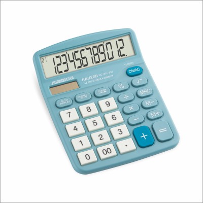HAUSER HC-XO 837 | Big Display | Dual Powered HC-XO 837 Basic  Calculator(12 Digit)