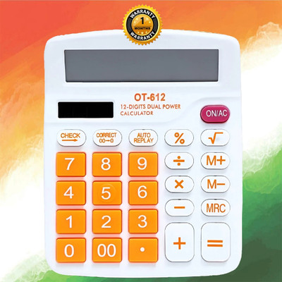 Addox B 12 digit OT612 Basic Orbitcalculator Battery/Solar Powered OT612 Basic  Calculator(12 Digit)