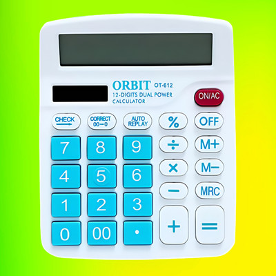 JPRO New 12 Digit Dual Power Basic Calculator for Office Shop and Home Financial  Calculator(12 Digit)