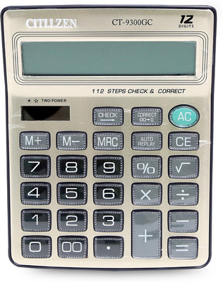 Villy Financial and Business Office CT - 9300 CT-9300GC Basic  Calculator(12 Digit)