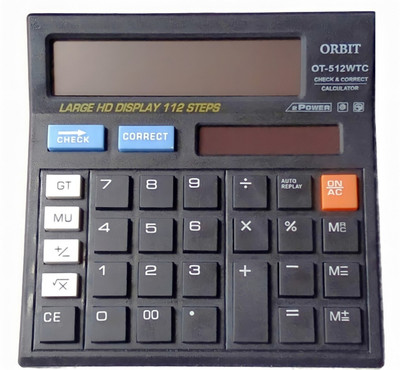 UraHeinrich Orbit Smart CT 512 WT 12 Digits 120 Steps Checked Basic  Calculator(12 Digit)