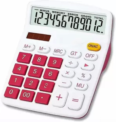btexp OT-612 Simple Designed 12 Digit Basic Calculator CT- DUAL POWER FAIR & FAST MULTIPURPOSE USE Basic  Calculator(12 Digit)