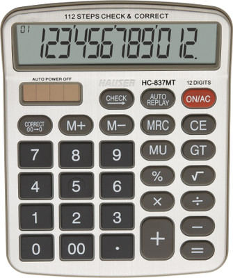 HAUSER Electronic Calculator HC - 837MT Electronic Basic  Calculator(12 Digit)