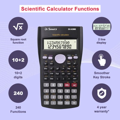 Dr SmartX 240-Functions multi Function Calculator 82 ms calculator Non-Programmable all calculation Scientific  Calculator(12 Digit)