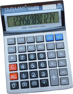 CITLLZEN Dual Power 14-Digit Calculator with Large Buttons CT-912 Financial  Calculator(14 Digit)