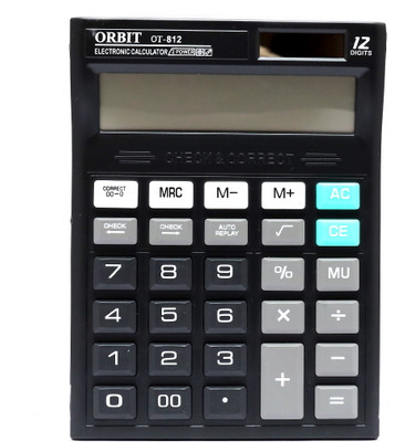 Villy 12-Digit Calculator with Check, Correct & Auto Replay - High Accuracy Basic  Calculator(12 Digit)