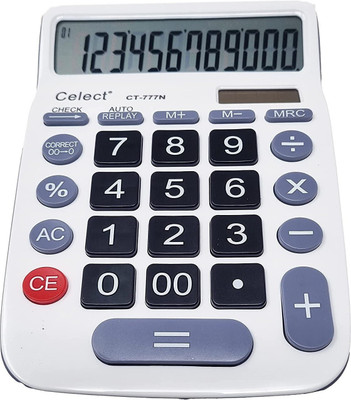 Celect CT-777N 1 Celect 12 Digit Electronic Calculator | 2 Way Power | Large Display (CT-777N) Basic  Calculator(12 Digit)