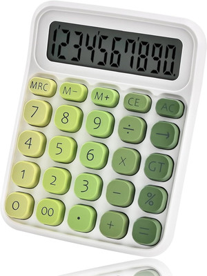 harimart 45159 Large LCD Display With Sugar Cube Buttons, Cute And Functional For Office Desk Basic  Calculator(12 Digit)