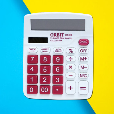 ORBIT OT-612 Solar Powered and Battery Operated Calculator Basic  Calculator(12 Digit)