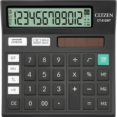 CLTZEN CT-512WT CT-512WT Basic  Calculator(12 Digit)