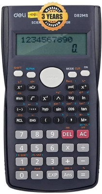 Deli WD82DMS Scientific Calculator 3 Years Warranty 240 Functions 2 Line LCD Display ANS Function, Fractional Arithmetic Function Scientific  Calculator(10 Digit)