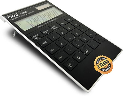 Deli W39258 12d Calculator Big Size 3 Years Warranty with Steps Check and Correct Desktop Calculator Basic  Calculator(10 Digit)